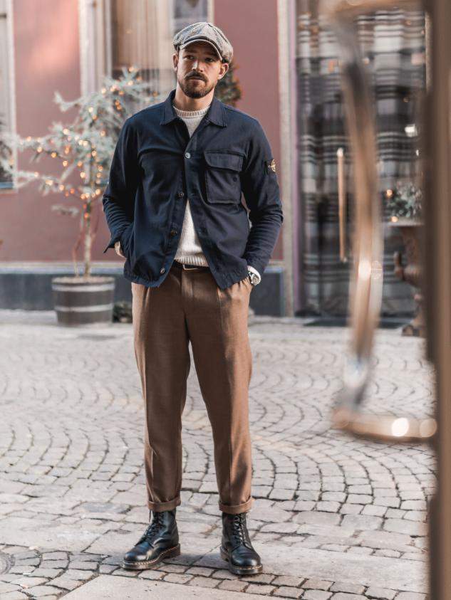 马丁靴型男的选择保暖又帅气经典不过时贝克汉姆父子都爱穿