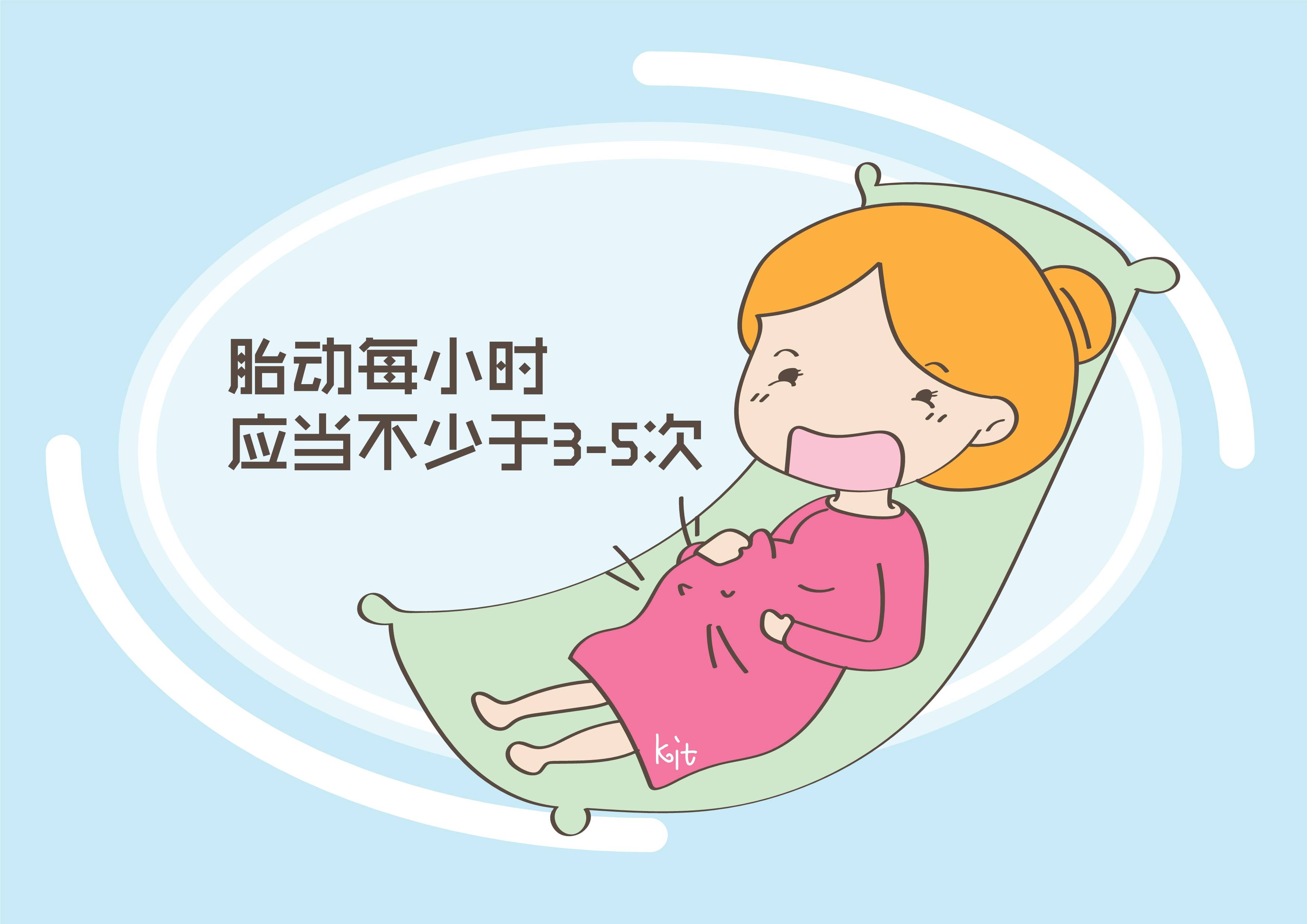 正常情况下,胎动每小时应当不少于3-5次.