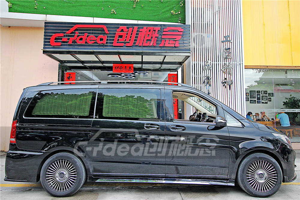 深圳奔驰V260豪华内饰改装高清图合集,经典米咖色_搜狐汽车_搜狐网