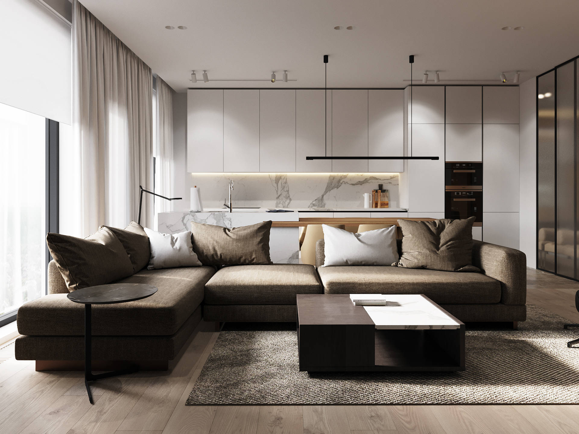 成都装修设计丨200平米的极简风装修,一种极致的轻奢之美