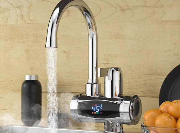 冬天洗脸刷牙没热水国产品牌电热水龙头即开即热真是太幸福