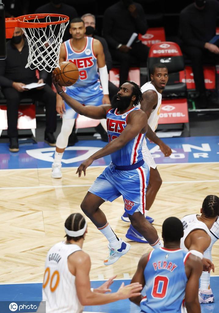 组图哈登篮网首秀数据豪华与kd联手砍下74分