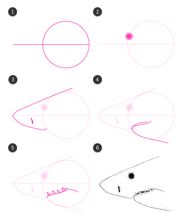 教你用笔刷画岩石的诀窍!_鲨鱼