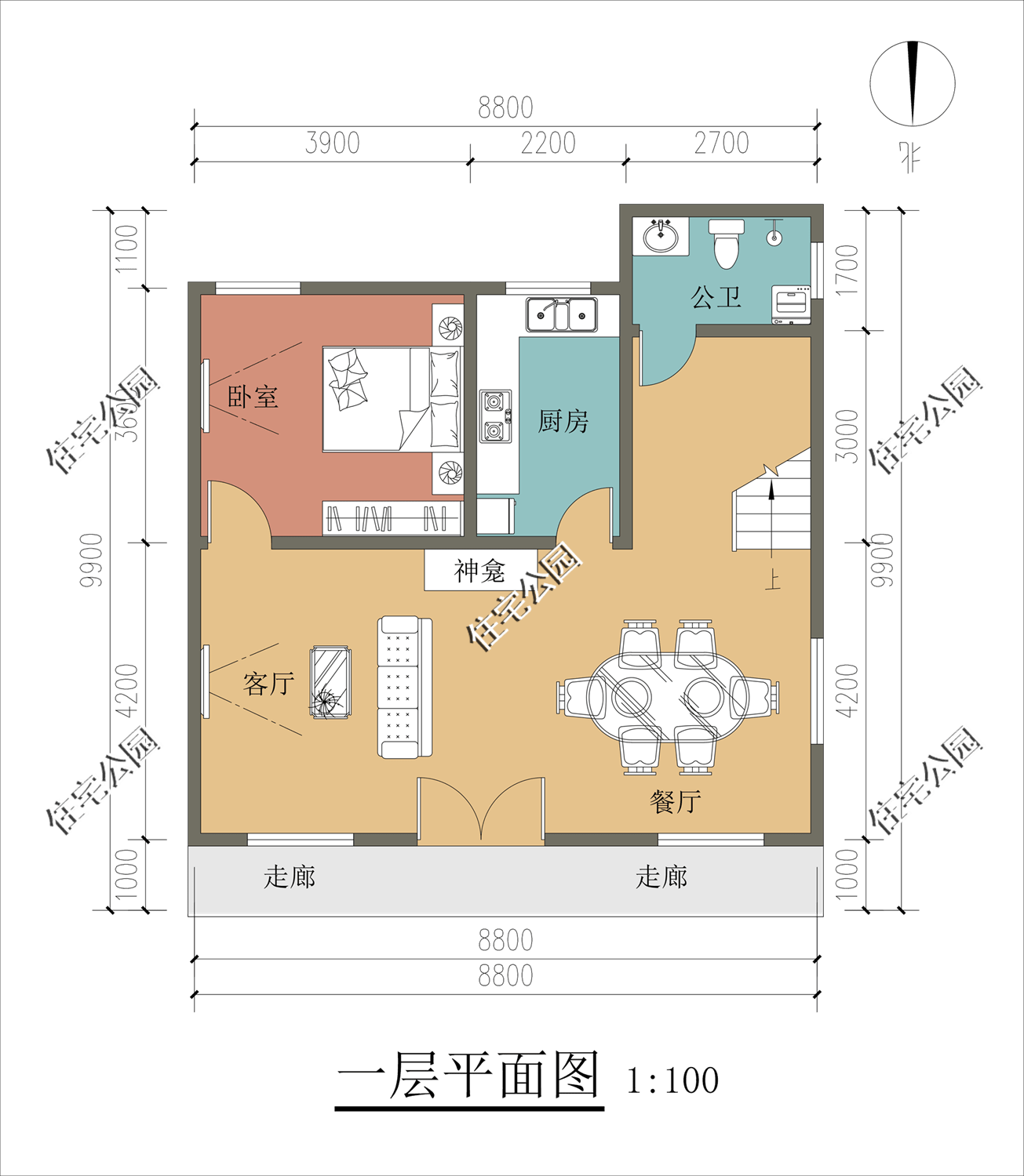 10套小戶型圖紙分享佔地面積最小僅60平也能建成大氣別墅