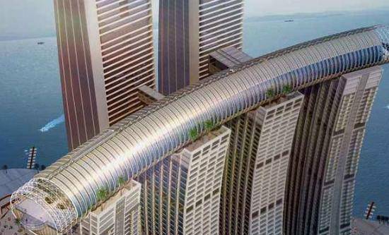 重庆在建地标性建筑，建筑面积超80万平，由八座摩天大楼组成