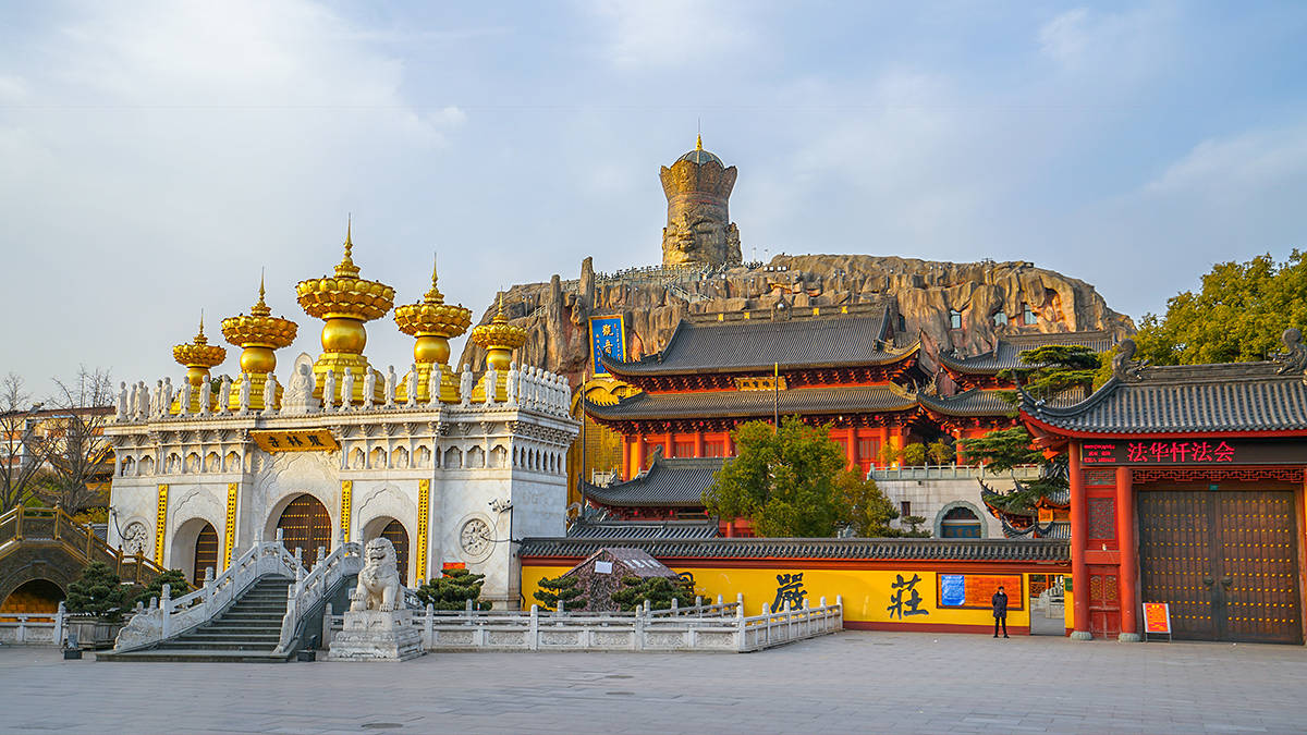 金山区东林寺，上海境内奇特景观寺庙，一座景色清奇的历史名寺