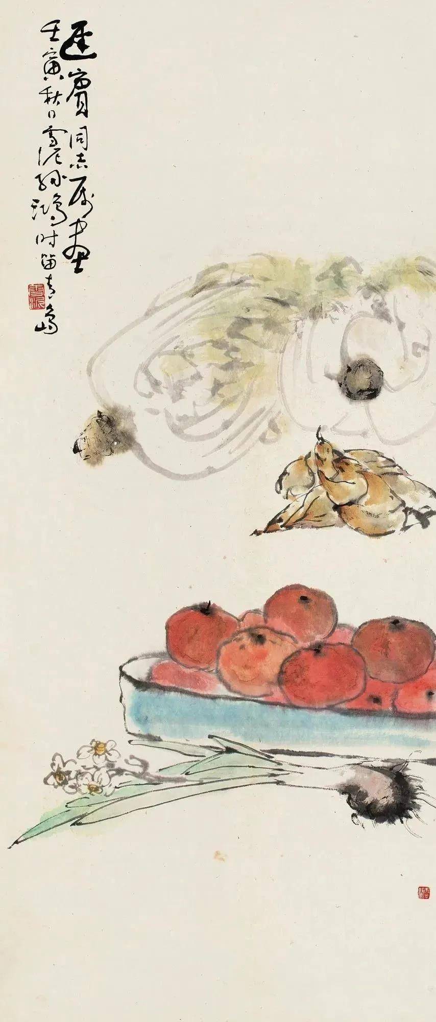 蔬果画得雅,也可成大家:少为人知的孙雪泥中国花鸟画作品