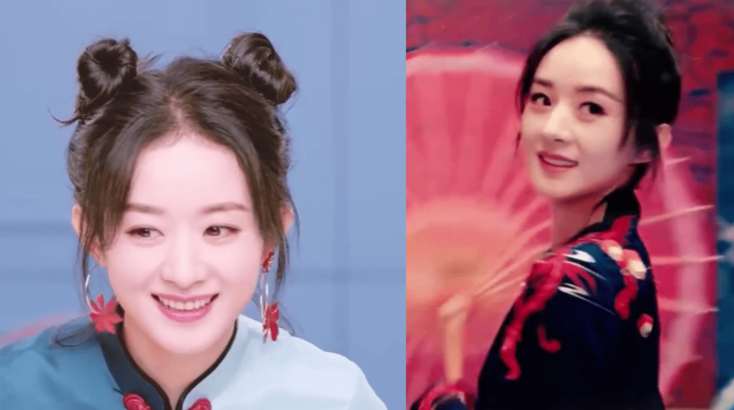 赵丽颖国风造型太惊艳扎双丸子头俏皮可爱颜值重回少女巅峰