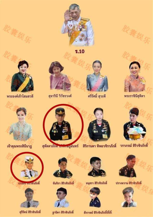 泰国后宫神秘妃子团曝光新妃子排名仅次贵妃清一色短发男儿相