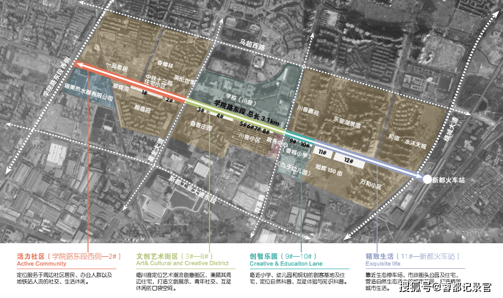 新都区2.4公里空中商业施工进展，以及超线公园5-8号地块建设工程