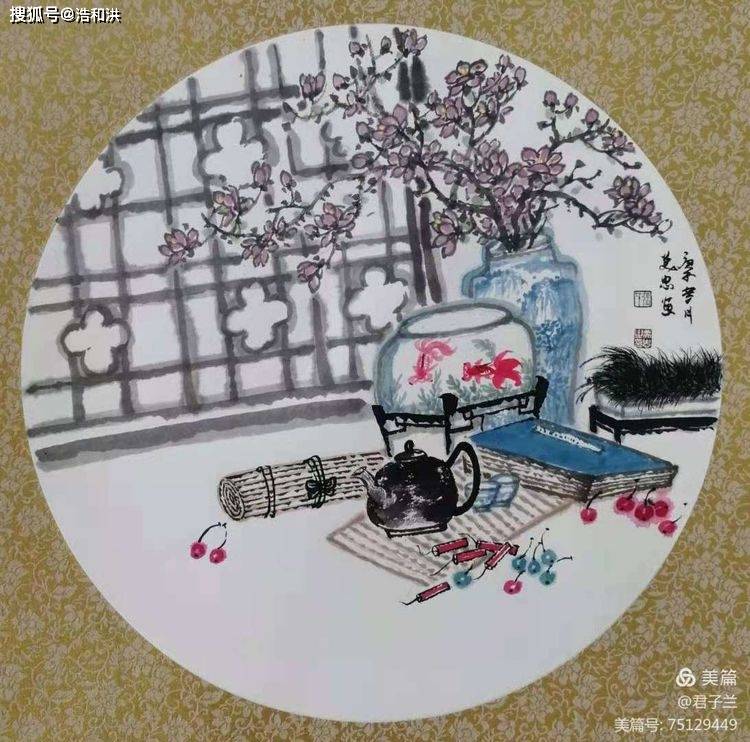 著名画家张美忠先生的系列画作大拜年