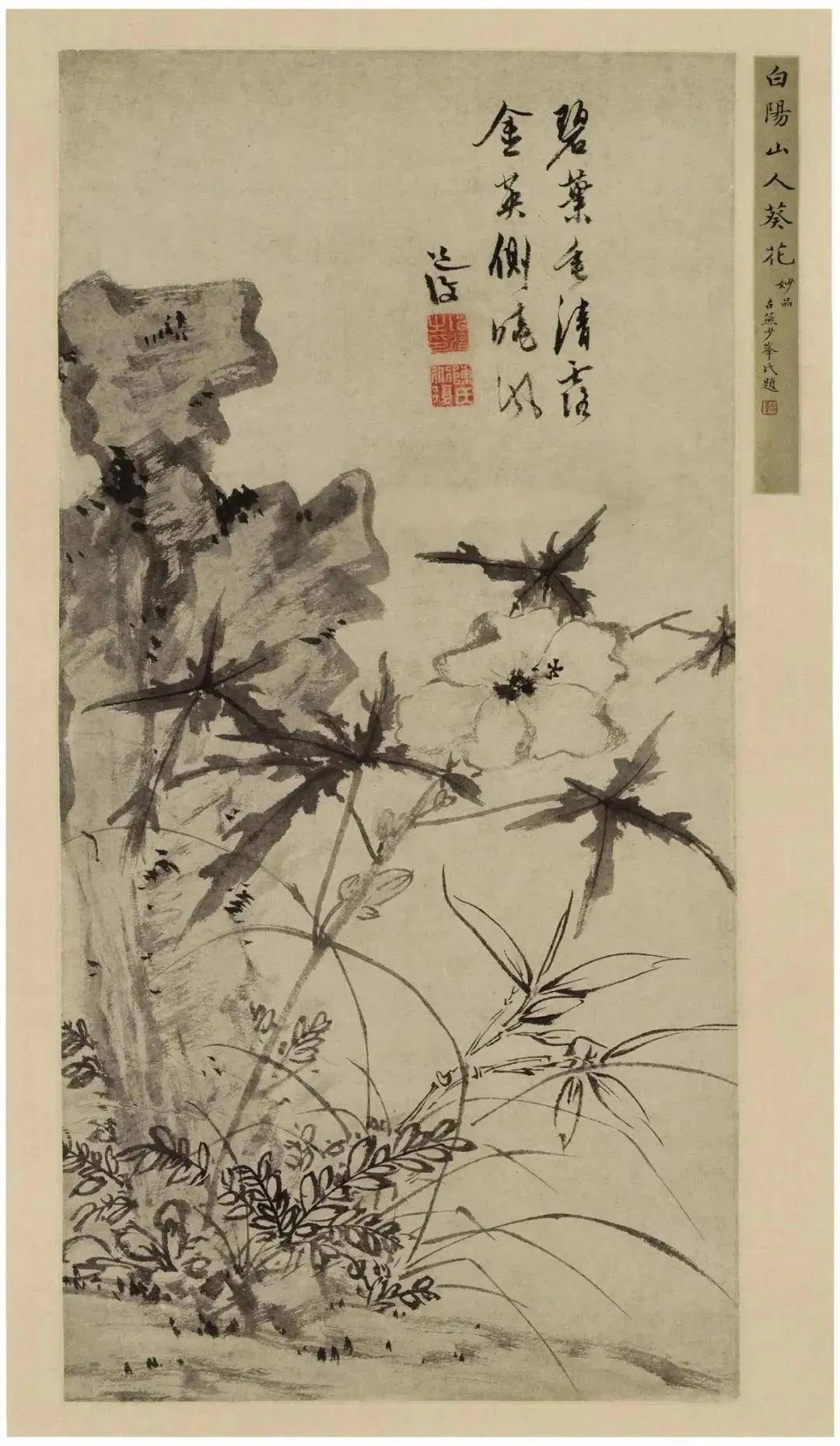 开明代水墨大写意花鸟画风气之先河的青藤白阳