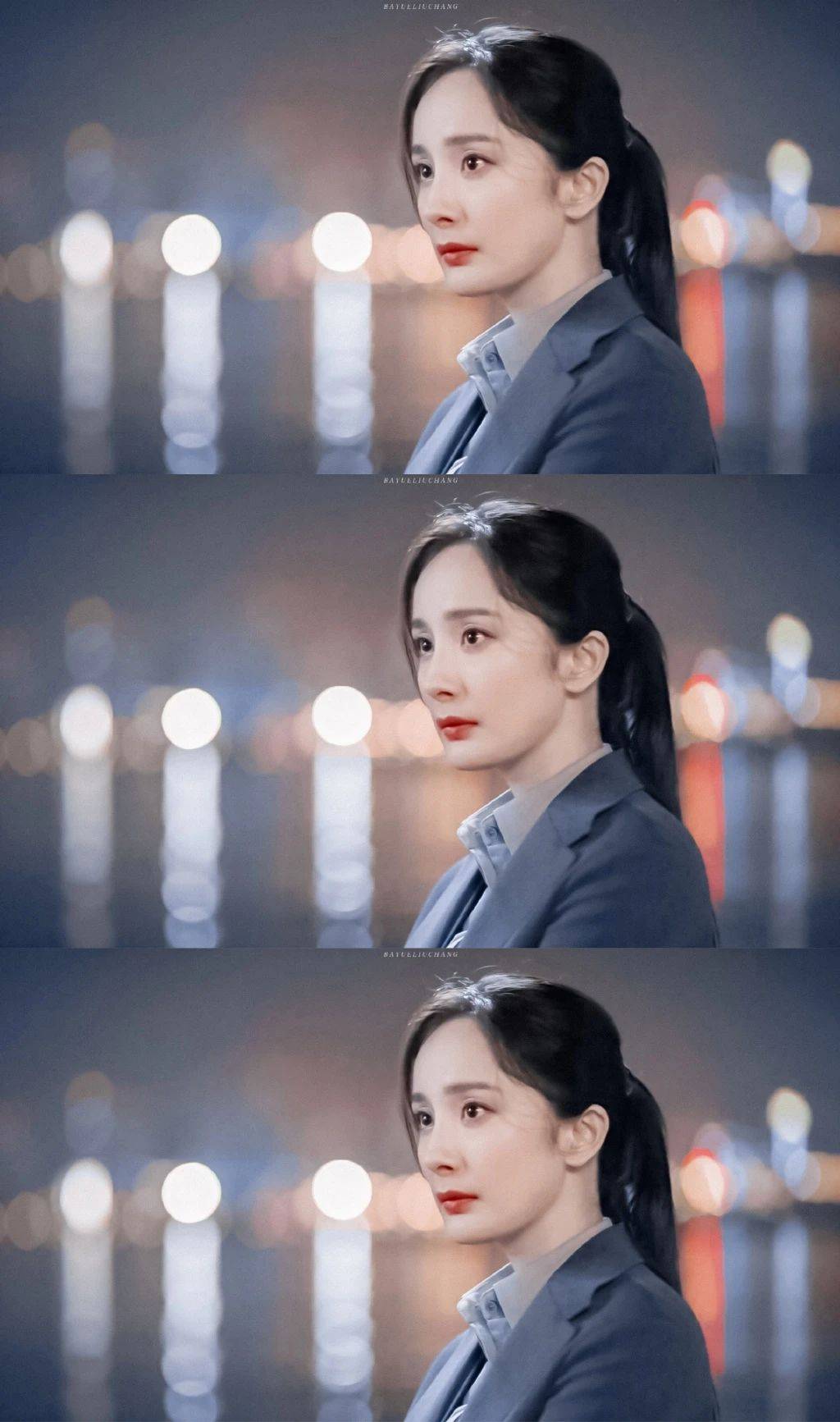 杨幂暴风眼壁纸已送达大幂幂的安科长造型超a超飒