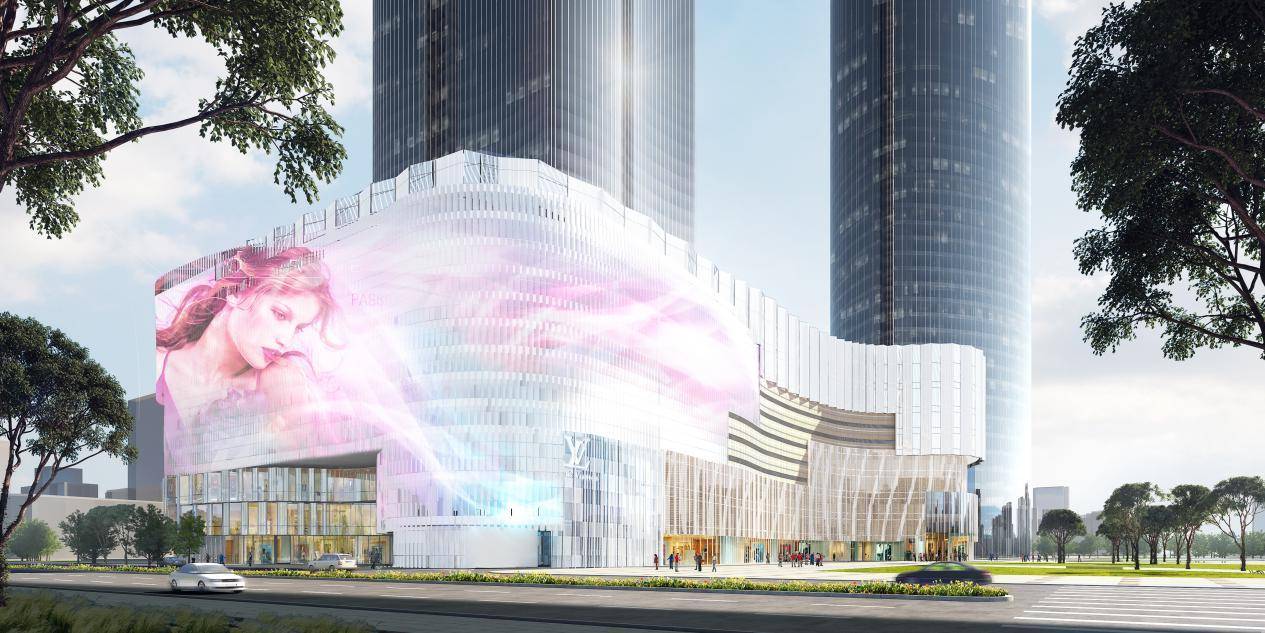 (一期商业裙楼效果图)待到入夏,春之眼定能送你一幅流淌着"春城气质"