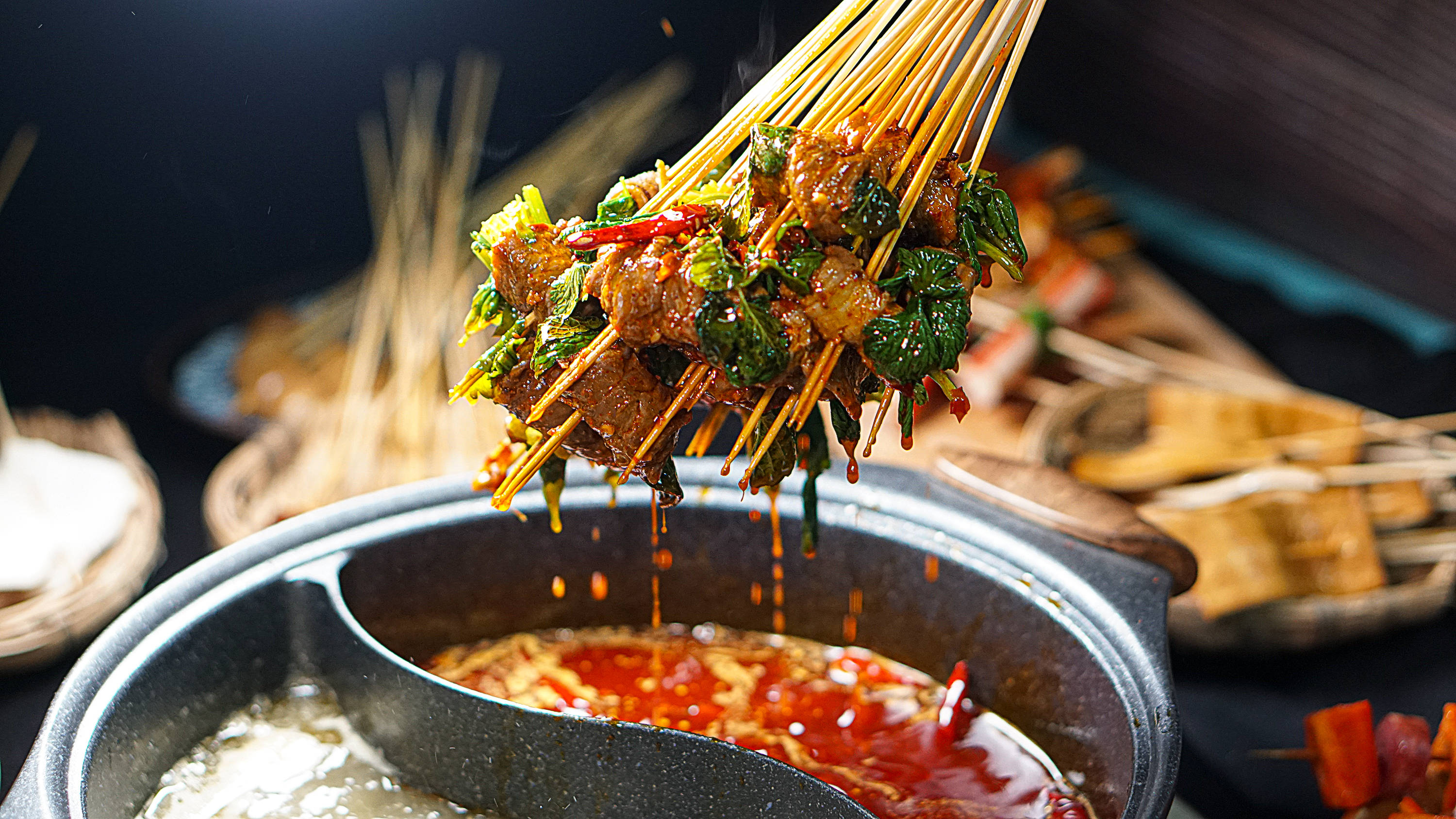 舌尖上的味道九眼桥翠花串串