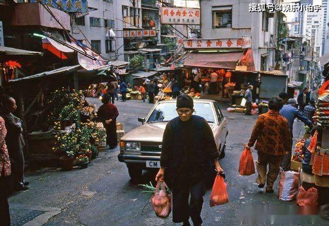 老照片1984年的香港街头充满了生活气息