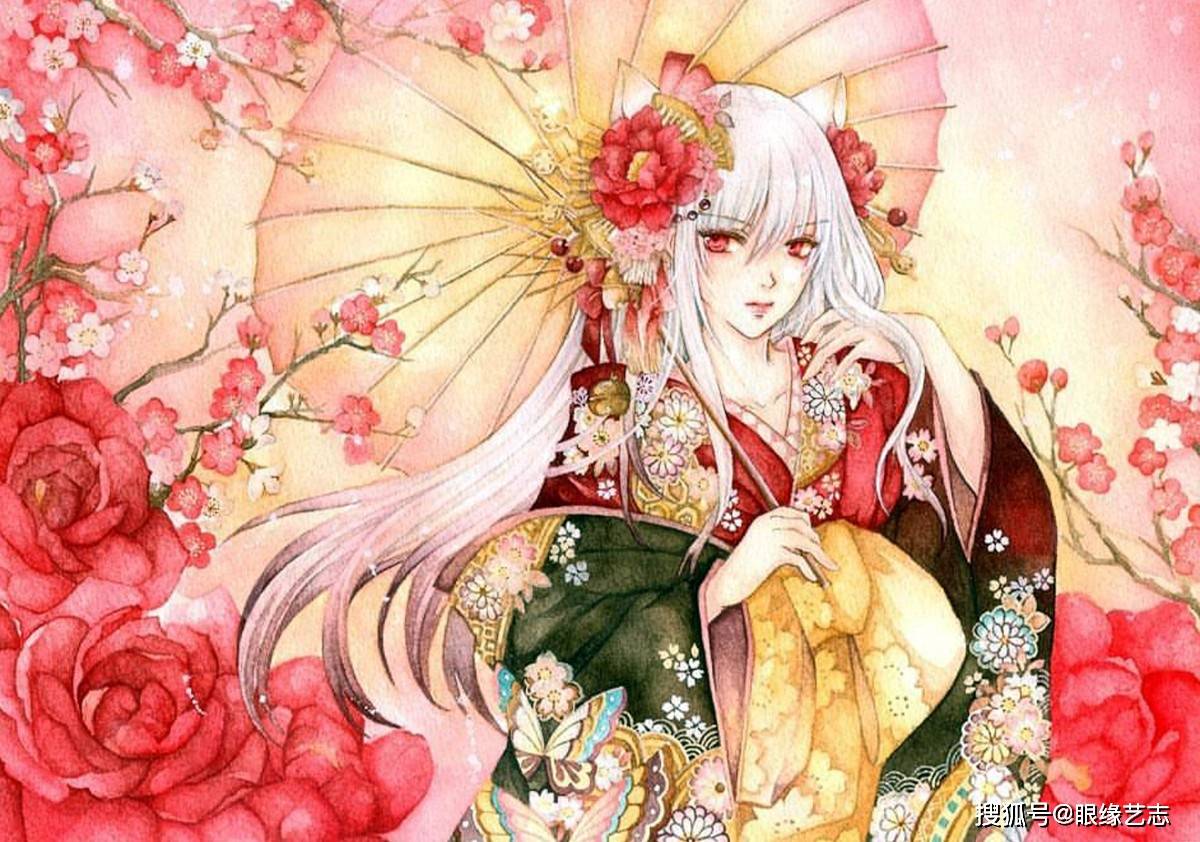 妮娜的水彩宫廷华美的蕾丝仙气飘飘的独立动漫手绘