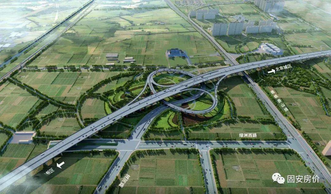 京深立交效果图京雄城际2020年通车,2021年京雄高速河北段建成通车,让