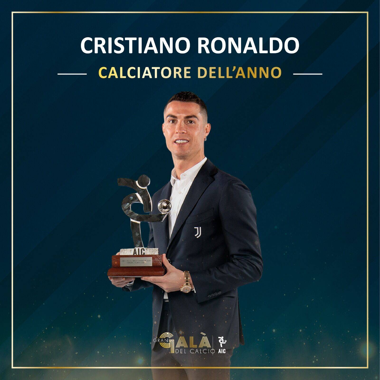 克里斯蒂亚诺·罗纳尔多（Cristiano Ronaldo）赢得上赛季意甲MVP +最佳阵容