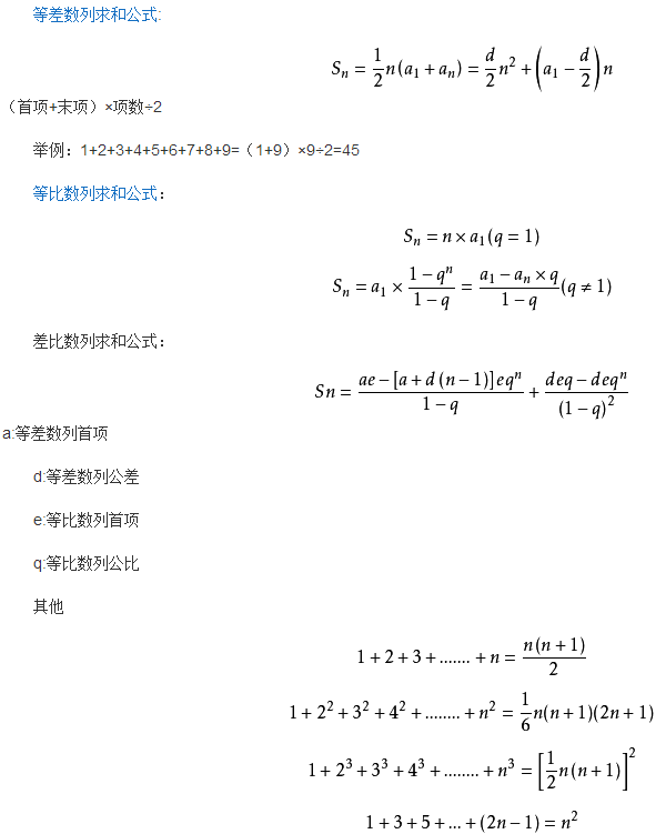 等差数列求和公式 搜狗图片搜索