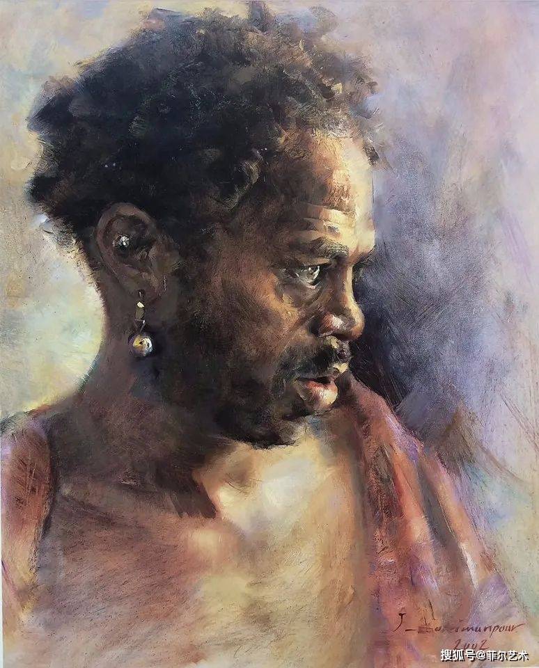 伊朗画家贾瓦德索莱曼普尔的色粉画美得格外有灵气