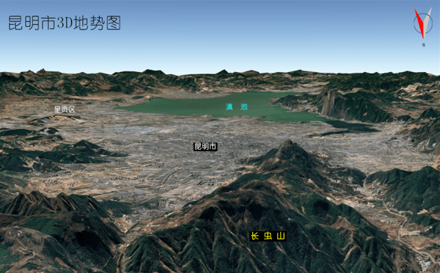 云南省16个市州，高清3D地势图：昆明、曲靖、昭通、大理、丽江