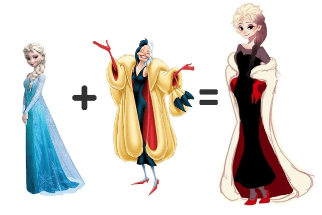 图片[1]-当迪士尼公主化身反派，艾莎女王气质卓绝，白雪公主好可爱-魔性次元