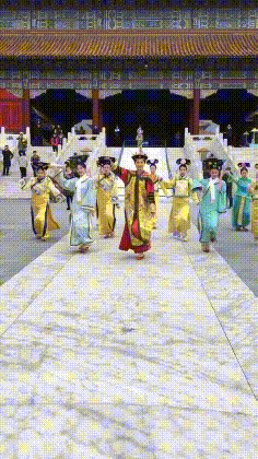 图片[1]-GIF搞笑段子：皇后，后宫佳丽三千跳广场舞,却独宠你一舞蹈！-妖次元