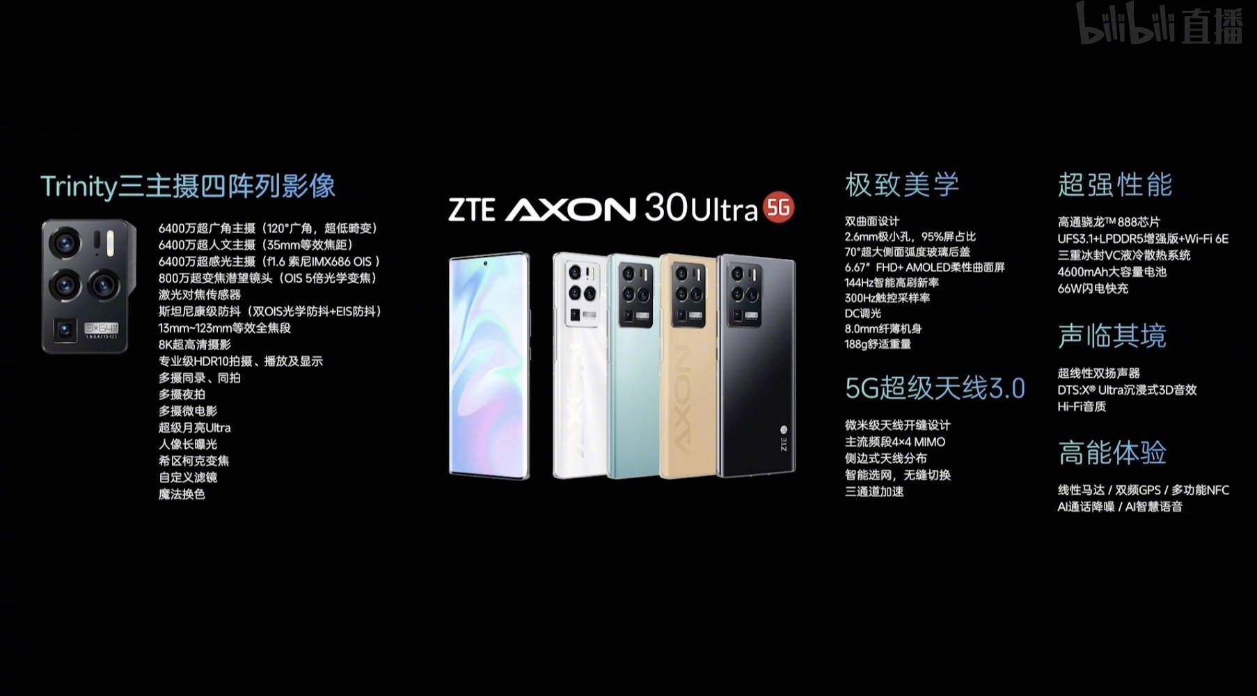 中兴axon30系列正式发布:2998元起步,你买么?