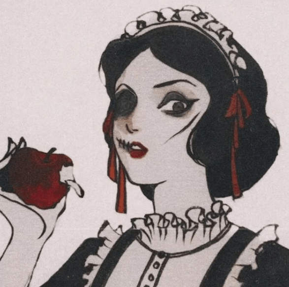 图片[2]-迪士尼公主画黑暗妆，艾莎女王看着像反派，但是好可爱！-魔性次元
