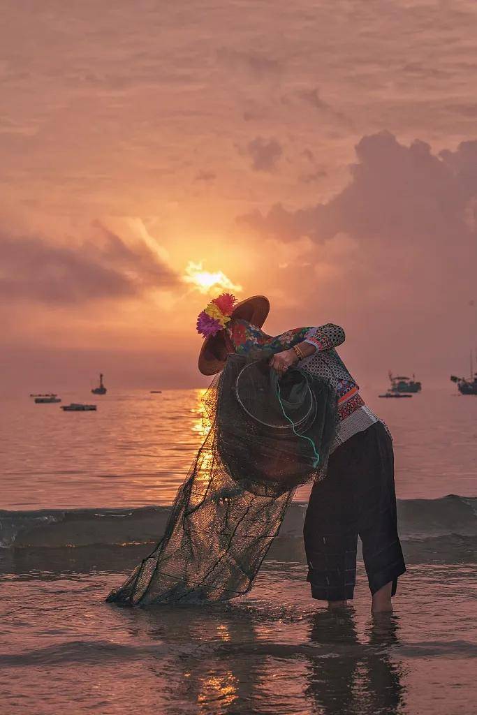 惠安县海边的渔女