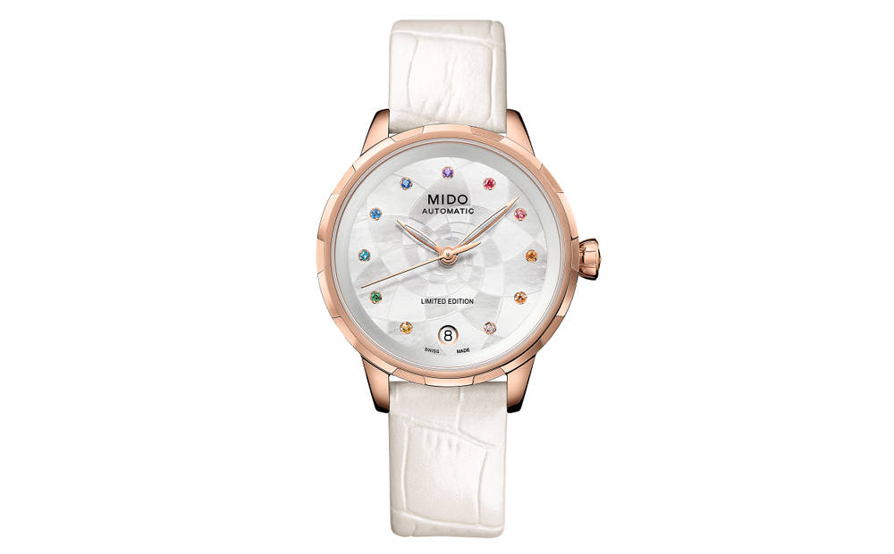 瑞士美度表花淅系列异彩限量款长动能珍珠贝母女士腕表耀目上市