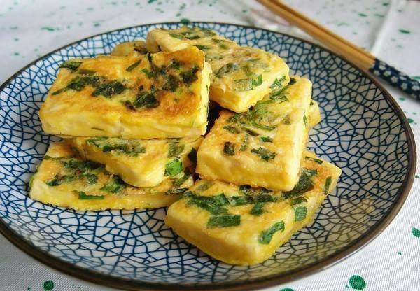 韭菜煎豆腐