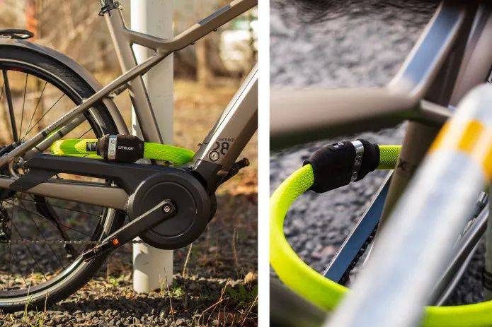 超时尚的自行车锁 极简设计 单手操作 1秒变身腰带 Plus