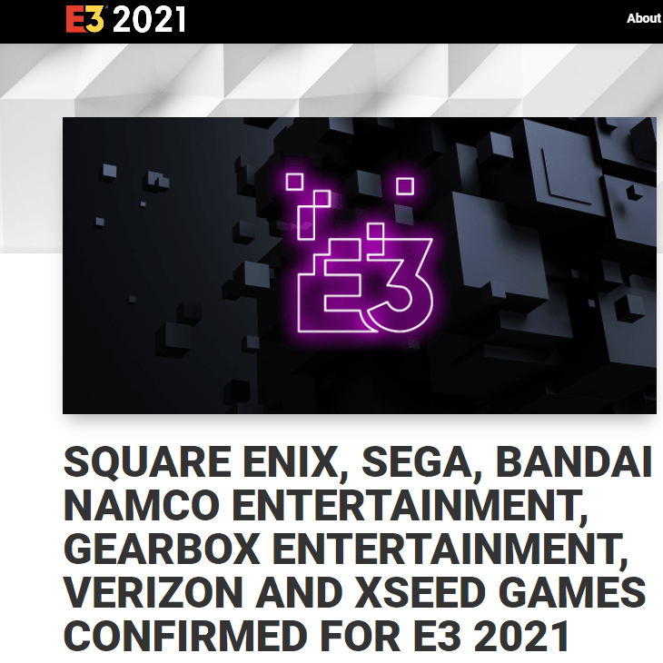 形式|Square Enix、万代南梦宫、Sega确认参加E3 2021