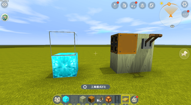 原创迷你世界火箭弹动态展示原地不动却冒着尾烟时间静止了