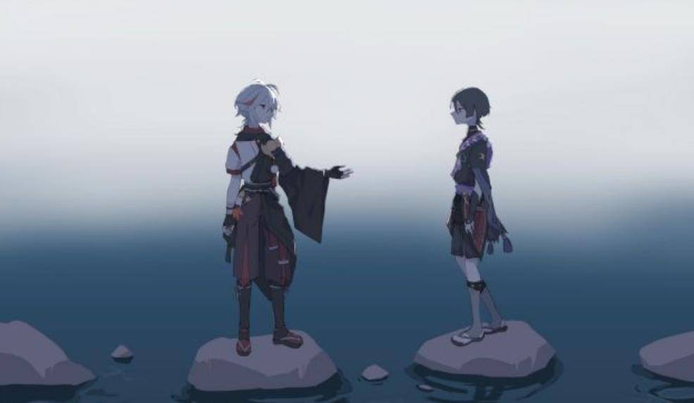 原神散兵万叶有关联 设定很互补 外服玩家同人图都画好了 角色