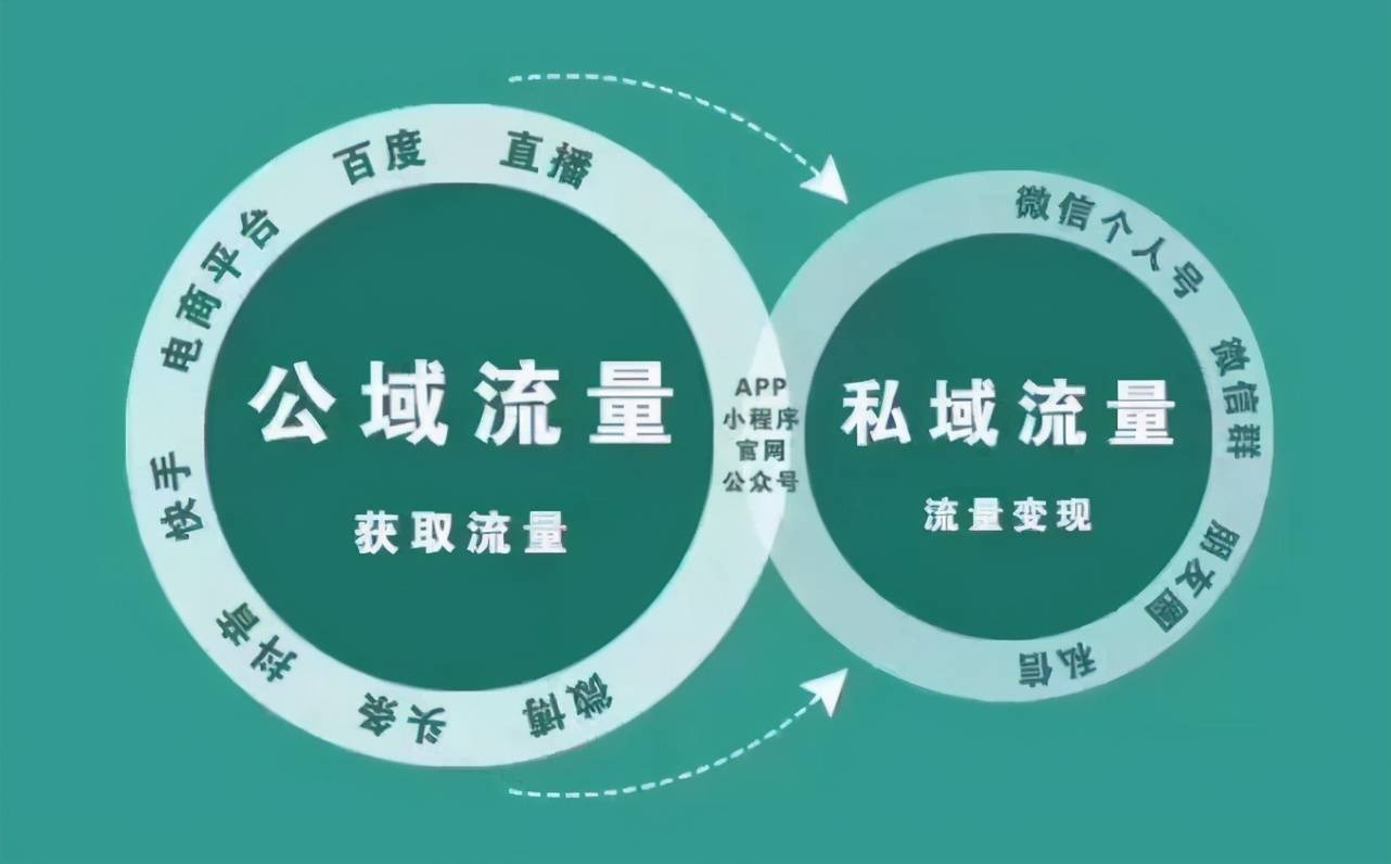 在公域流量中获取流量,将其转化成私域流量后进行变现.