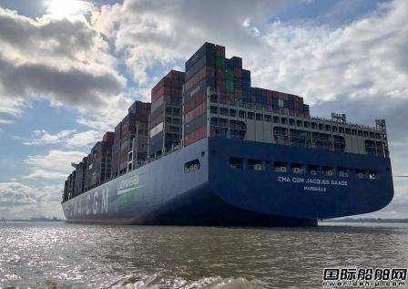 据悉,达飞轮船旗下最大集装箱船"达飞雅克萨德"(cma cgm jacques