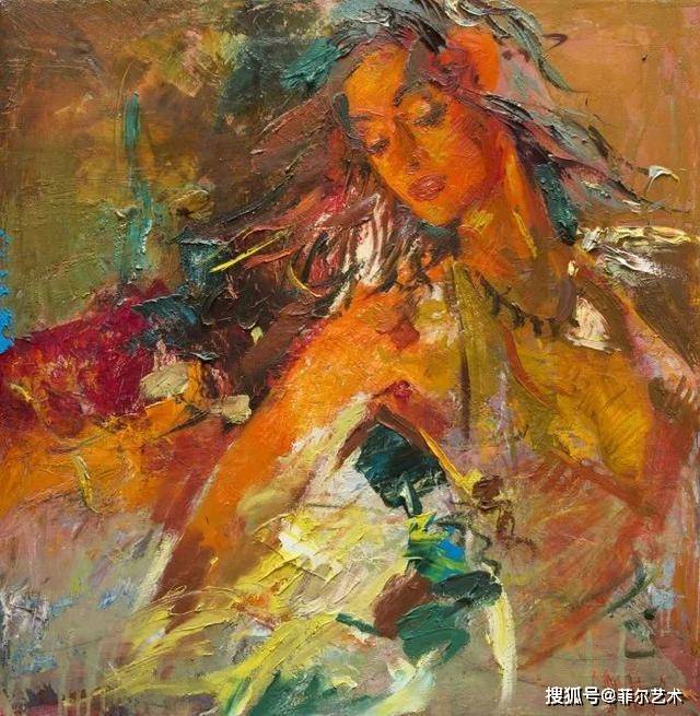 俄罗斯艺术家笔下那些色彩斑斓的女性人体油画非常好看