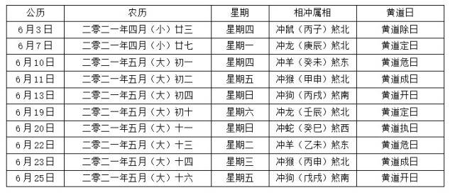 21年下半年农历结婚吉日大全 好日子