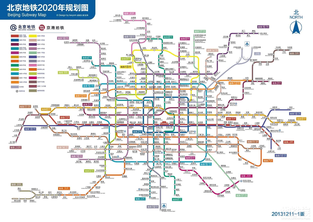 北京地铁规划图2021图片