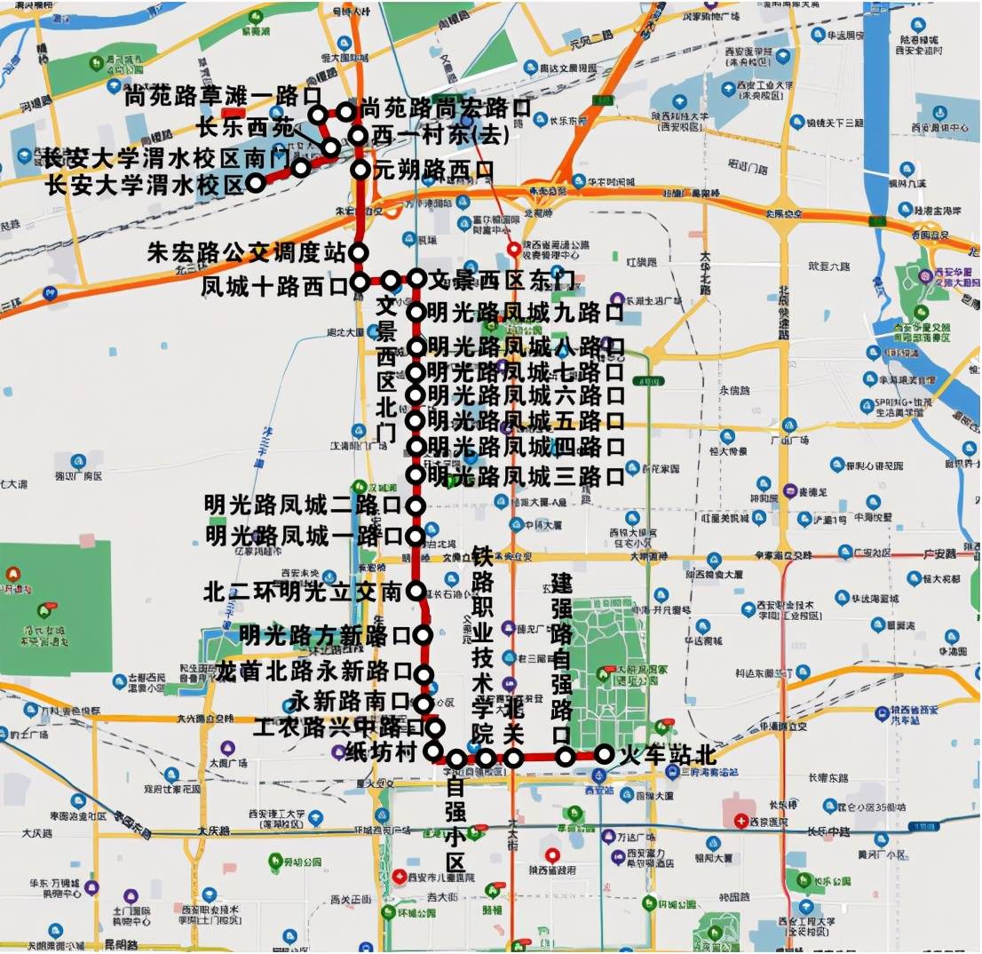 西安市所有公交线路图图片