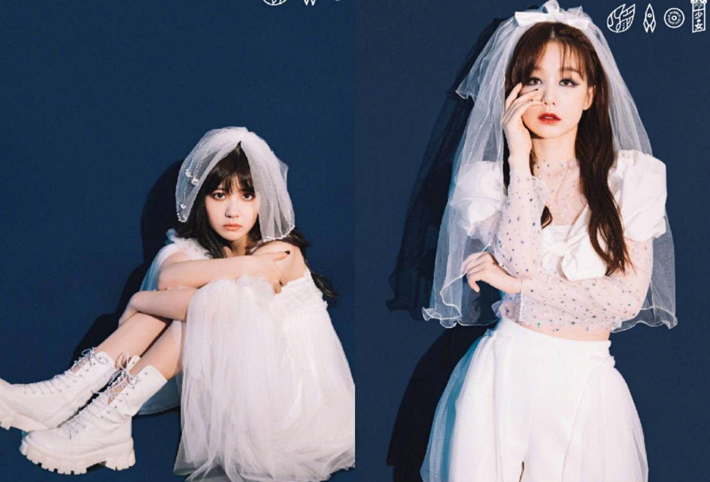 原创火箭少女全白新娘装曝光,烟熏妆容非常飒,你被谁惊艳到了?