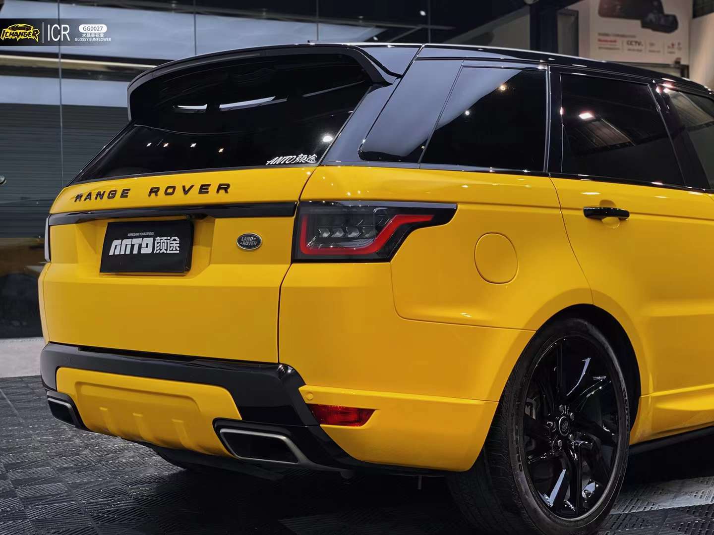 路虎揽胜运动版改色ichabgericr改变者水晶葵花黄