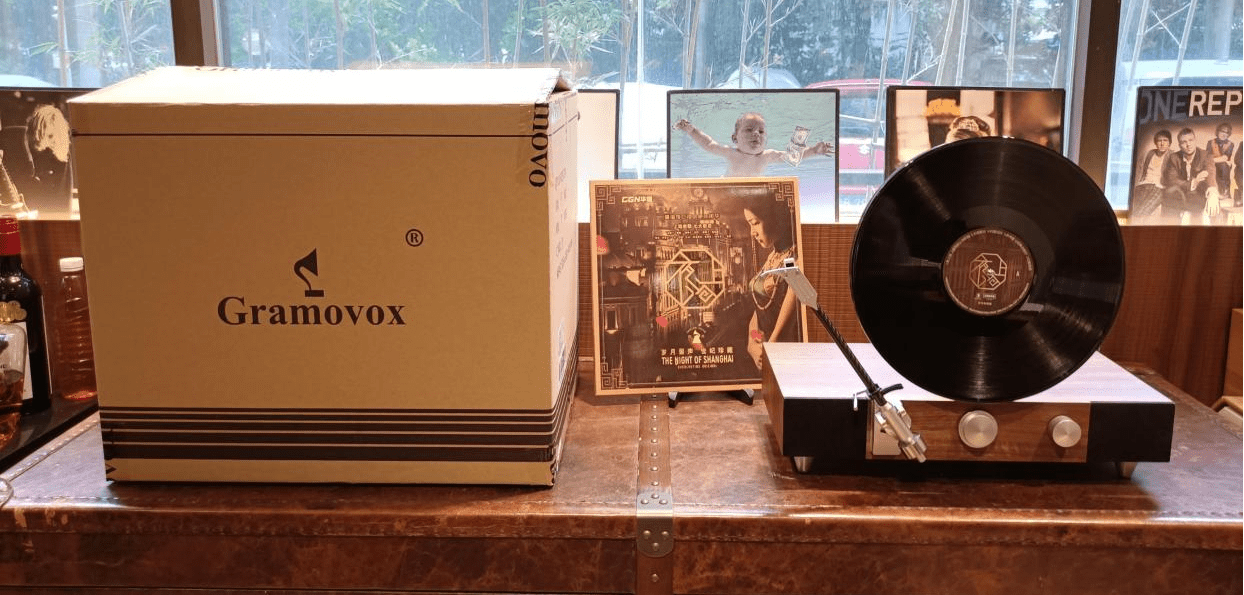 gramovox竖立式蓝牙黑胶唱片机升级版体味黑胶的乐趣