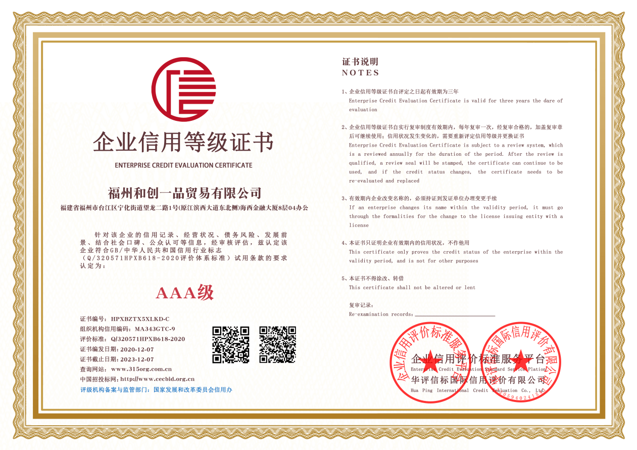 荣获aaa级企业信用等级认证 俏宫颜品牌实力再升级