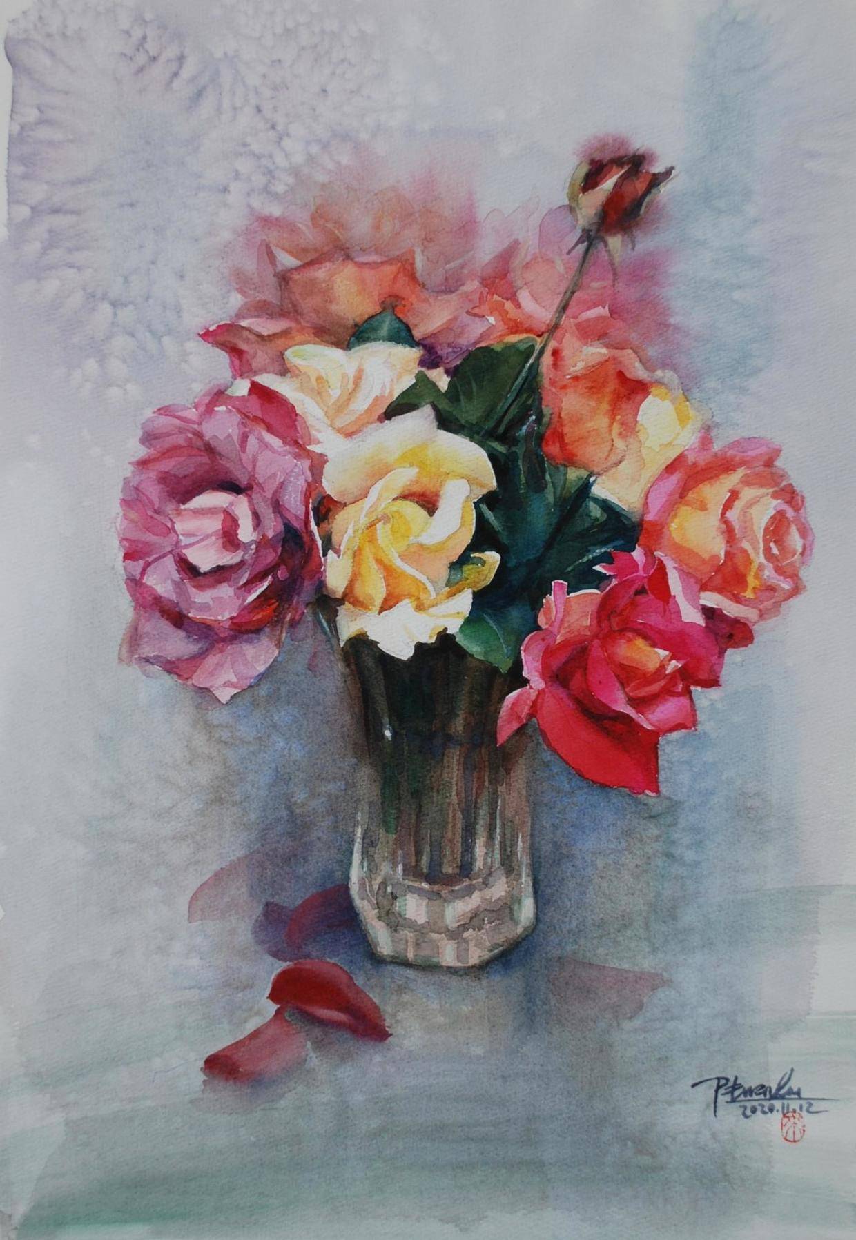 陆文来水彩画作品赏析