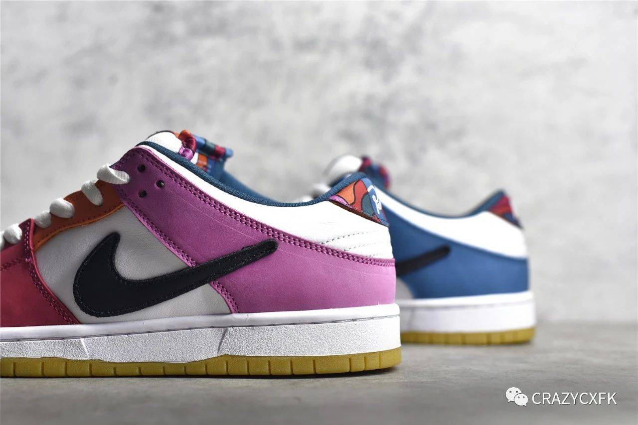 耐克parra x nike sb dunk low 聯名鴛鴦拼色運動鞋評測