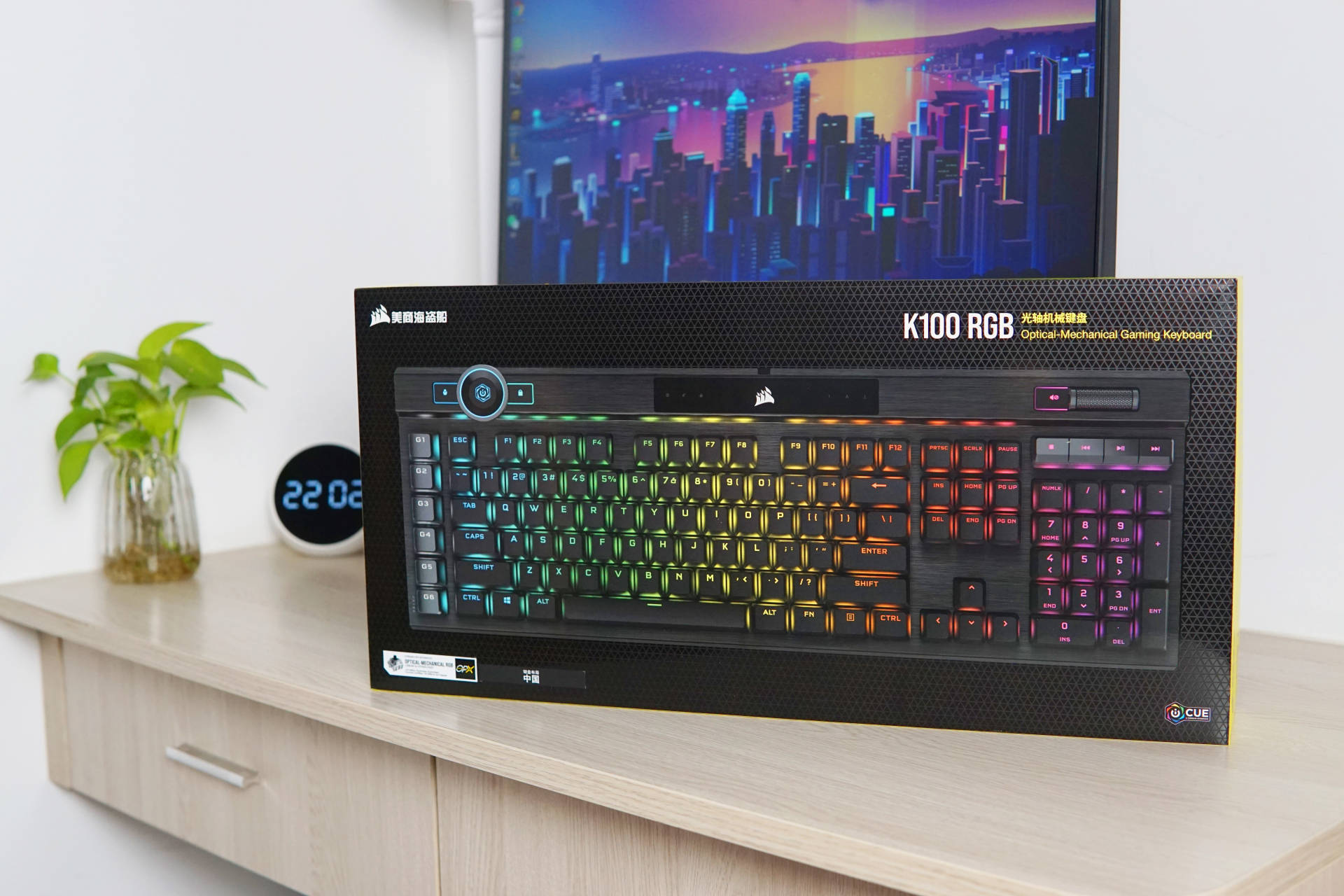 晒晒我的海盗船k100机械键盘光轴更特别不愧为键皇